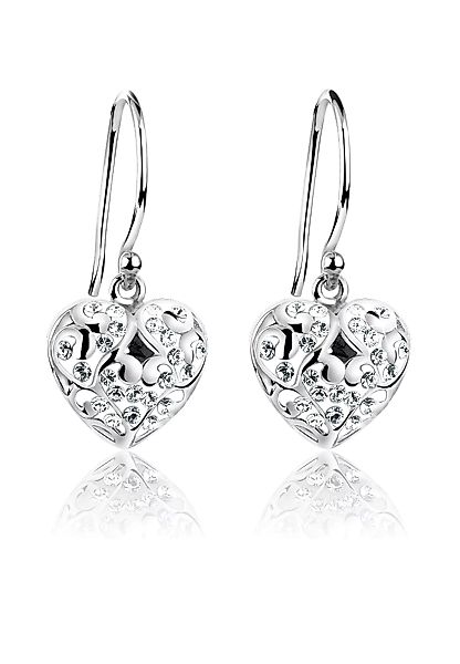 Nenalina Paar Ohrhänger "Herz Ohrhänger Kristalle 925 Silber" günstig online kaufen