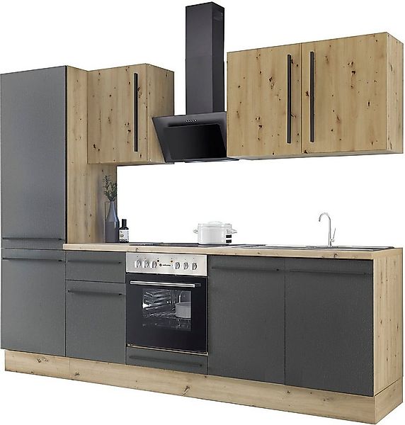 KOCHSTATION Küchenzeile KS-Florida mit 38mm starker Arbeitsplatte, Breite 2 günstig online kaufen