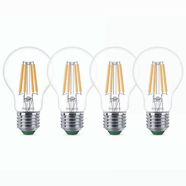 Philips LED Lampe E27 - Birne A60 2,3W 485lm 2700K ersetzt 40W Viererpack günstig online kaufen