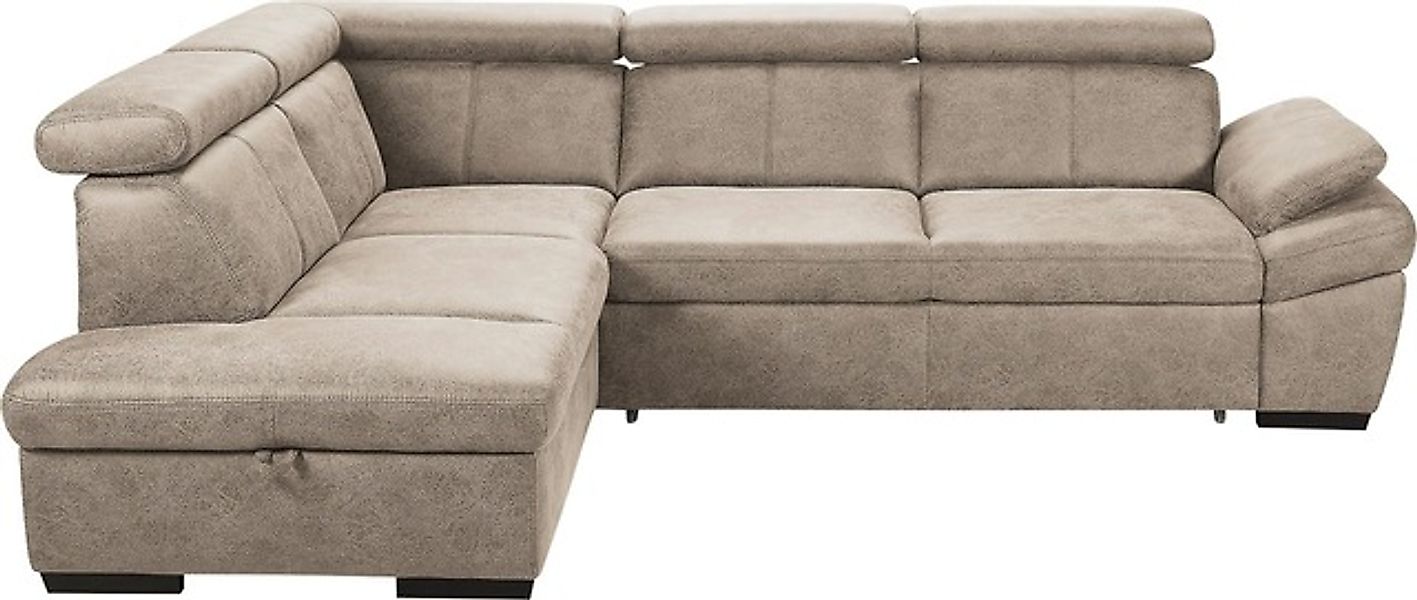 exxpo - sofa fashion Ecksofa »Salerno, Funktionssofa, hoher Sitzkomfort, Br günstig online kaufen
