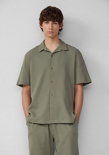 QS Kurzarmhemd Resort Fit: Hemd aus Waffelpiqué günstig online kaufen
