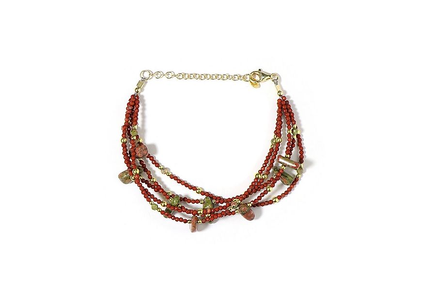 Cavill Silberarmband Unikat-Armband, 49,85 ct Unakit & roter Jaspis, 925er günstig online kaufen