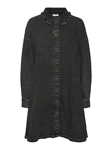 NOISY MAY Langärmeliges Jeanskleid Damen Schwarz günstig online kaufen