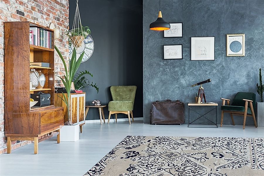 Kayoom Teppich »River 120«, rechteckig, 10 mm Höhe, Jacquard, Retro- und Vi günstig online kaufen