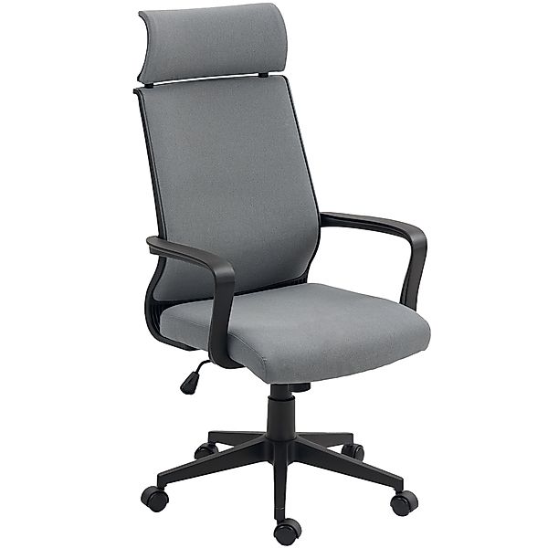 HOMCOM Bürostuhl, Ergonomischer Schreibtischstuhl mit Armlehne, Kopfstütze, günstig online kaufen