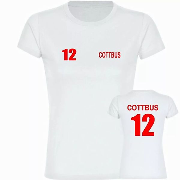 multifanshop T-Shirt Damen Cottbus - Trikot Nummer 12 - Frauen günstig online kaufen