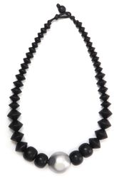 COLLEZIONE ALESSANDRO Kette mit Anhänger "Kara" mit Holzperlen günstig online kaufen