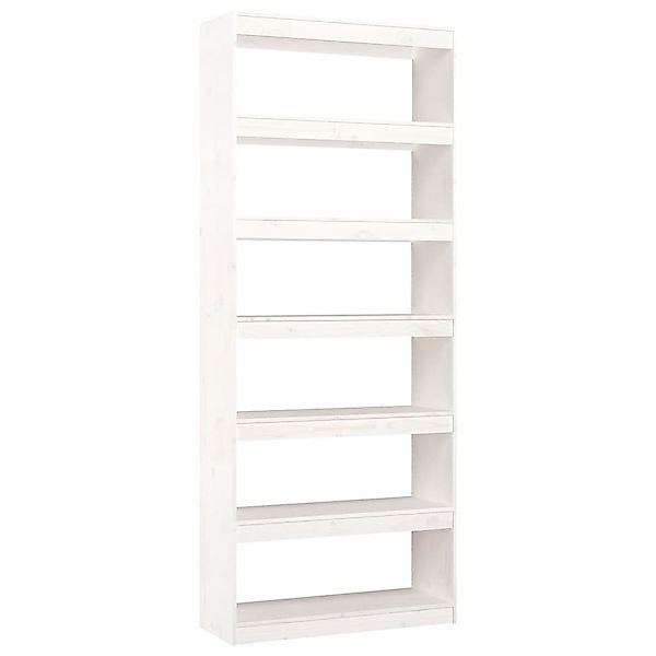 vidaXL Bücherregal, Buchregal/Raumteiler Weiß 80x30x199,5 cm günstig online kaufen
