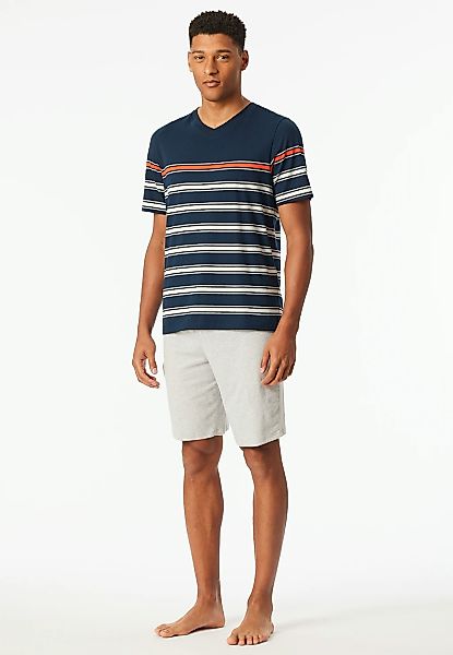 Schiesser Shorty "Casual Nightwear" 2 Stk. tlg., Shirt mit V-Ausschnitt und günstig online kaufen