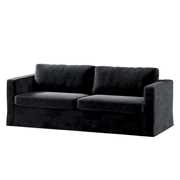 Bezug für Karlstad 3-Sitzer Sofa nicht ausklappbar, lang, schwarz, Bezug fü günstig online kaufen