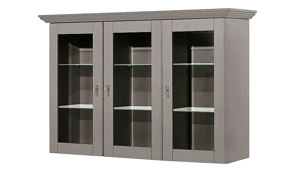 maison bleue Vitrinenaufsatz für Sideboard Florian ¦ grau ¦ Maße (cm): B: 1 günstig online kaufen