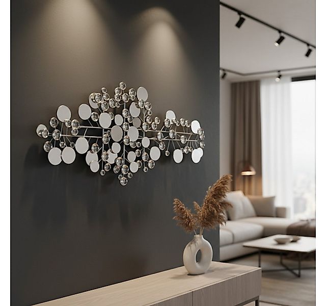 MF Wanddekoobjekt Wandobjekt Silvaris Circle silber abstrakt handgefertigt günstig online kaufen