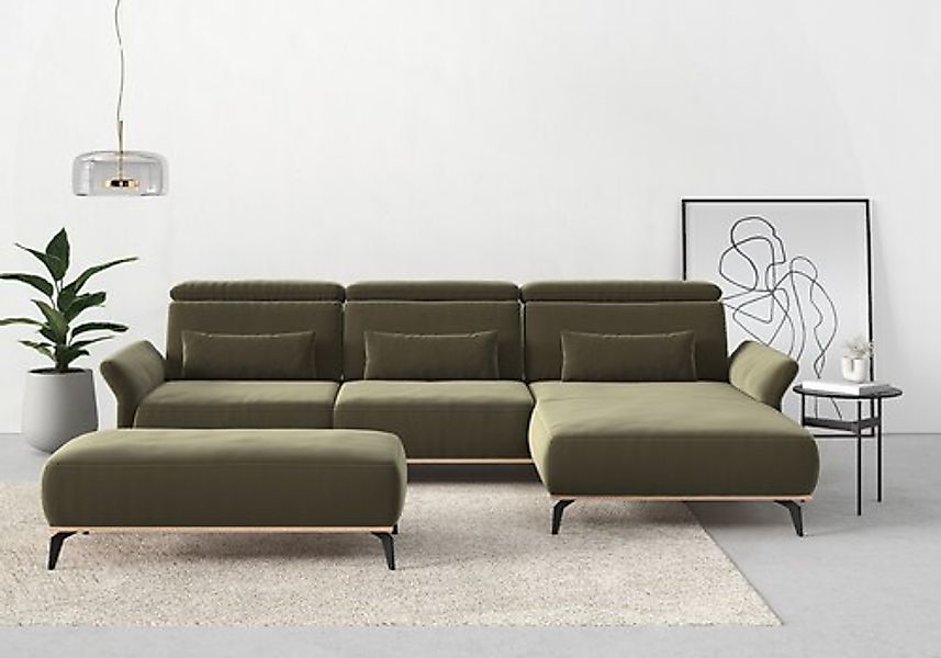 Home affaire Ecksofa »Fjord L-Form« massiv, wahlweise mit Armlehnfunktion, günstig online kaufen