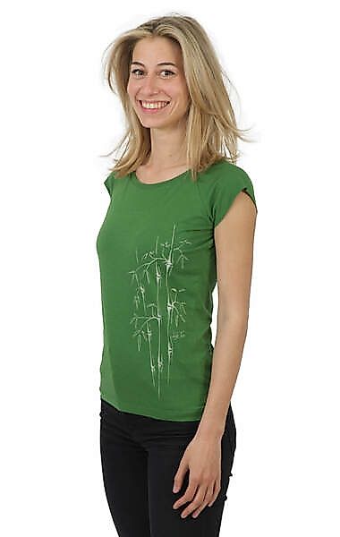 Bambus Shirt Fairwear Für Damen "Bamboo" In Leaf Green günstig online kaufen