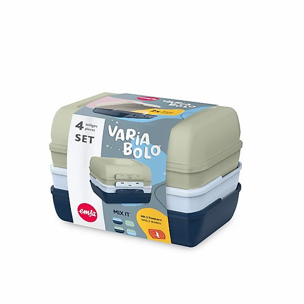 Emsa Lunchbox "Variabolo" Set, 4 tlg. tlg. platzsparend, verschiedene Farbk günstig online kaufen
