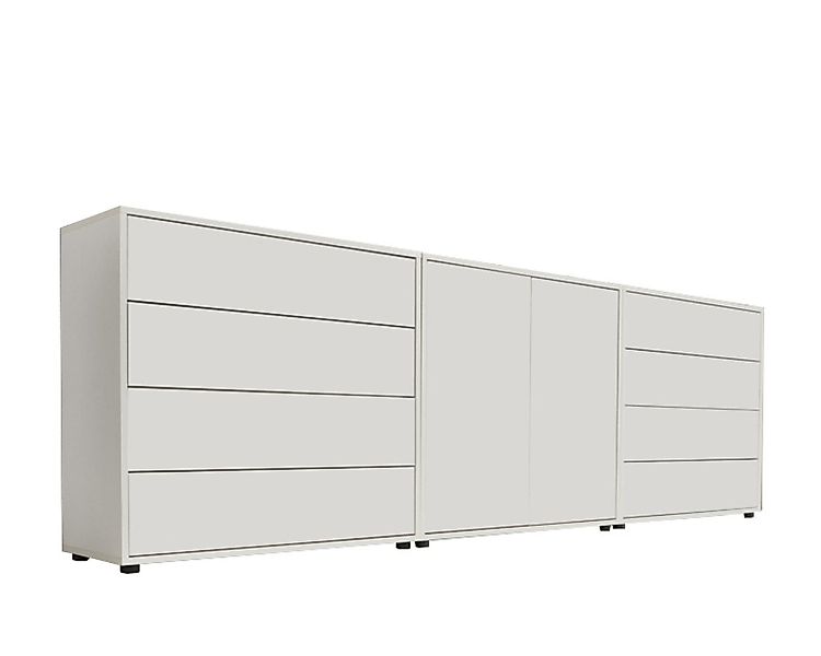BMG Möbel Sideboard Mailand Set 4 (Kommode Anrichte Aktenschrank), Fronten günstig online kaufen