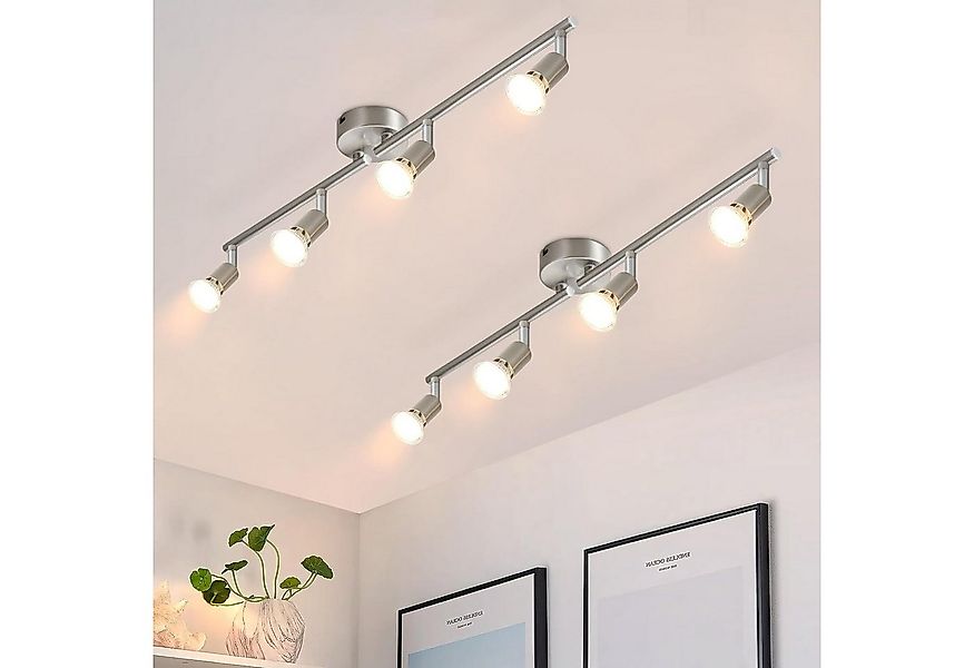 ZMH Deckenleuchte 4 Flammig-GU10 Modern Deckenspot Schwenkbar Wohnzimmer Sc günstig online kaufen