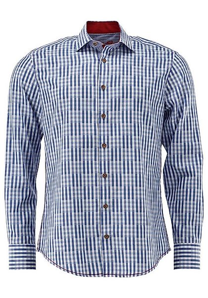 OS Trachten Trachtenhemd Zufir Langarmhemd mit Haifischkragen günstig online kaufen