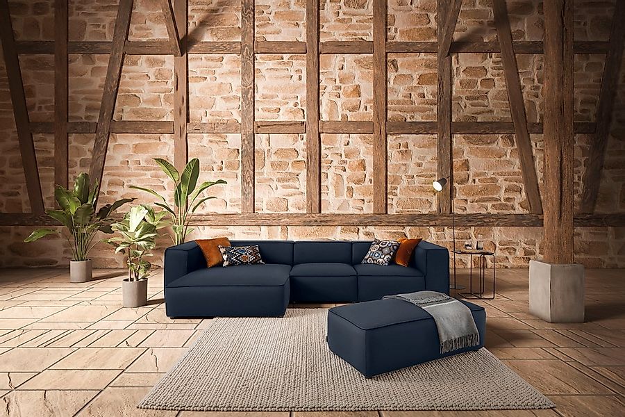 W.SCHILLIG Ecksofa "around-the-block", mit eleganter Biese, mit Federkern, günstig online kaufen