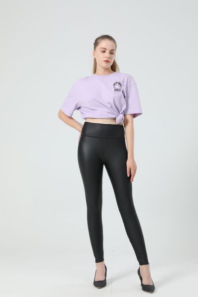 cofi1453 Leggings Damen Lederhose Leder Leggings günstig online kaufen