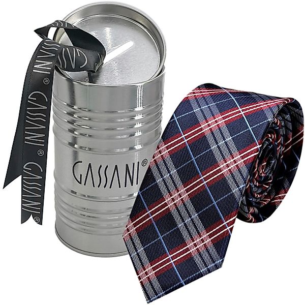 GASSANI Krawatte Slim Karo Herren-Schlips Schmal günstig online kaufen