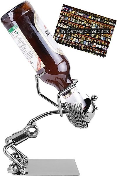 BRUBAKER Weinflaschenhalter Lustiger Trinker - Geschenk für Papa, (Bierhalt günstig online kaufen