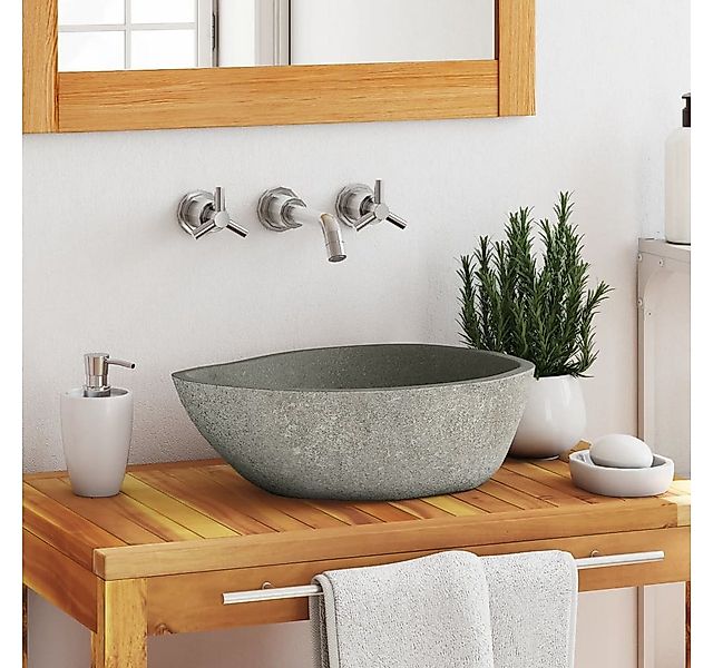 DOTMALL Waschbecken Waschbecken Flussstein Oval (37-46)x(29-36) cm günstig online kaufen