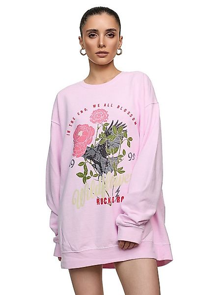 Worldclassca Sweatshirt Worldclassca Oversized Sweatshirt WILDFLOWER Print günstig online kaufen