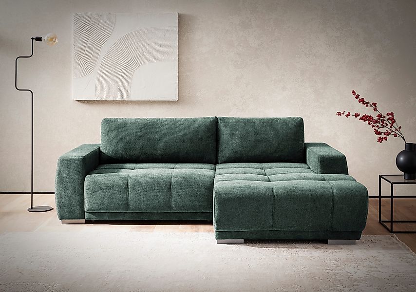 INOSIGN Ecksofa "Bolero L-Form", wahlweise mit Bettfunktion & Bettkasten günstig online kaufen