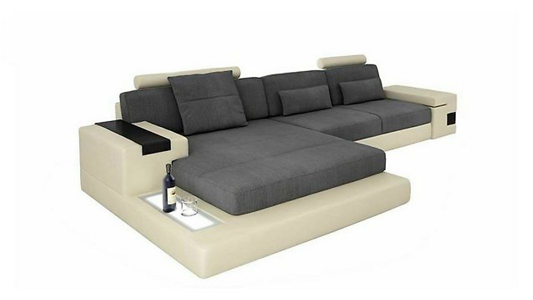 JVmoebel Ecksofa Sofa Couch Ecke Polstermöbel Wohnzimmer L-Form Textil Stof günstig online kaufen