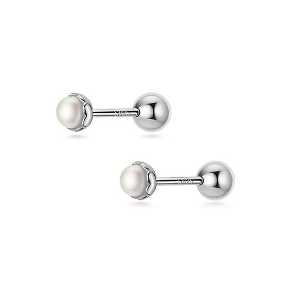 Runde Perlé Perlenohrringe kleine Ohrstecker, 925er günstig online kaufen