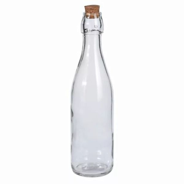 Neuetischkultur Glasflasche 0,5 Liter mit Korkverschluss transparent günstig online kaufen