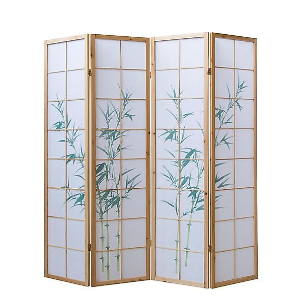 Homestyle4u Paravent Holz Raumteiler Bambus Shoji günstig online kaufen