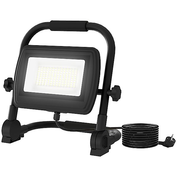 HOMCOM Baustellenstrahler 50W, 6500K 4250LM Arbeitsscheinwerfer mit drehbar günstig online kaufen