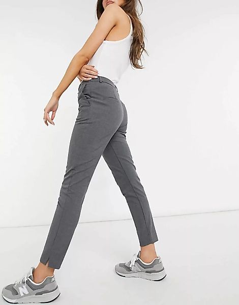Selected – Muse – Smarte Hose mit schmalem Bein in Grau günstig online kaufen