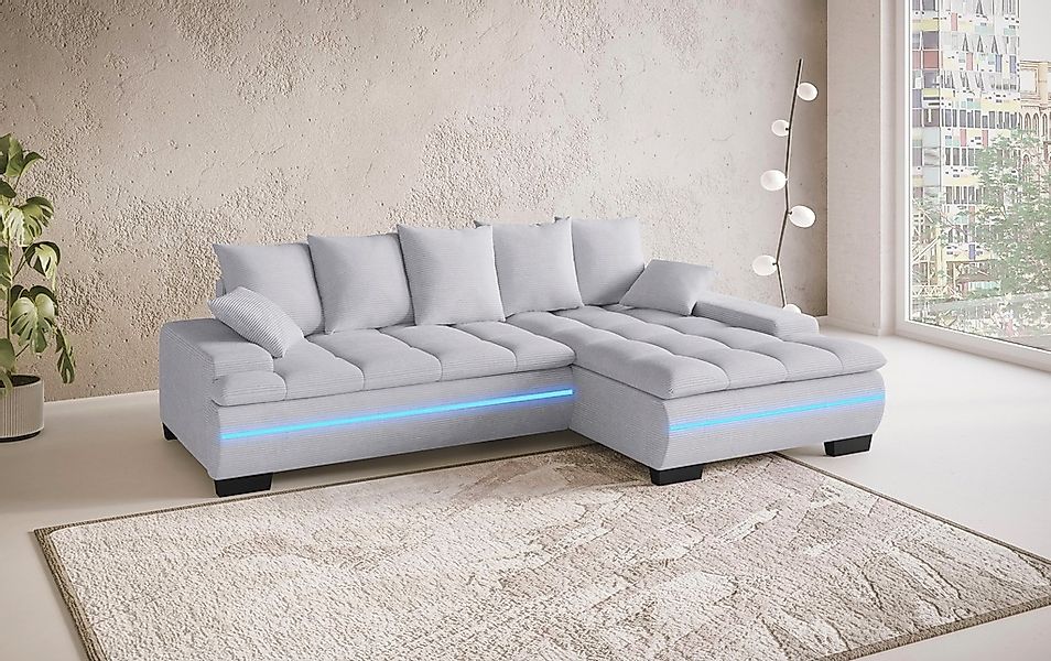Mr. Couch Ecksofa »Haiti II, L-Form«, RGB-LED Beleuchtung, wahlweise mit Ka günstig online kaufen