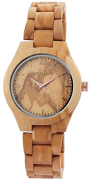EXCELLANC Quarzuhr EX0452 Excellanc Armbanduhr Damen Holzuhr, Damenuhr Waln günstig online kaufen