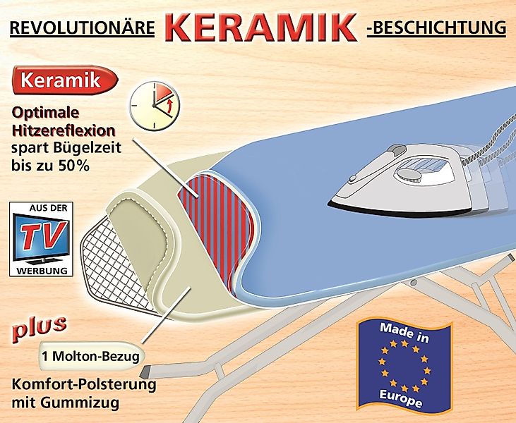 Maximex Bügelbrettbezug Bügelbrettbezug Keramik Blau bis günstig online kaufen