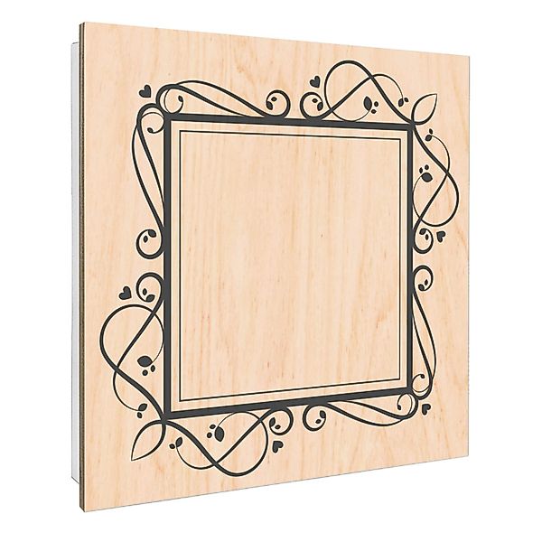 Banjado Großer Schlüsselbox Holz 30x30cm Weiß Scharnier Rechts 50 Haken Sch günstig online kaufen