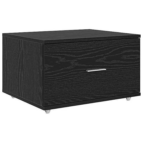 vidaXL Fächerschrank Schubladenschrank Schwarz-Eiche Holzwerkstoff Kompakt günstig online kaufen