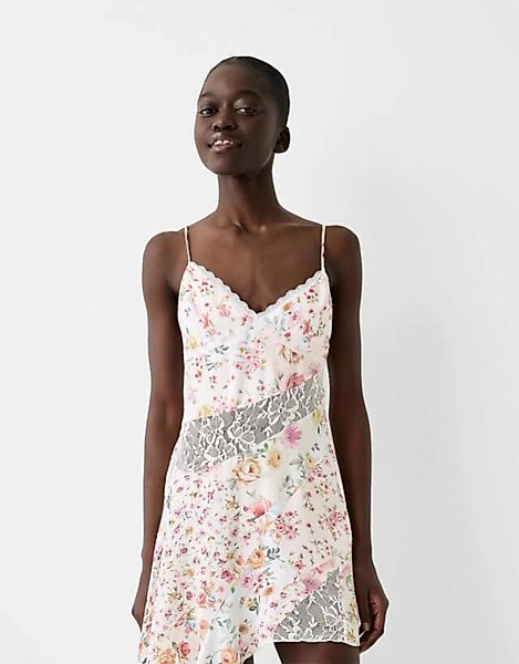 Bershka Asymmetrisches Kleid Mit Print Damen Xs Kombiniert günstig online kaufen