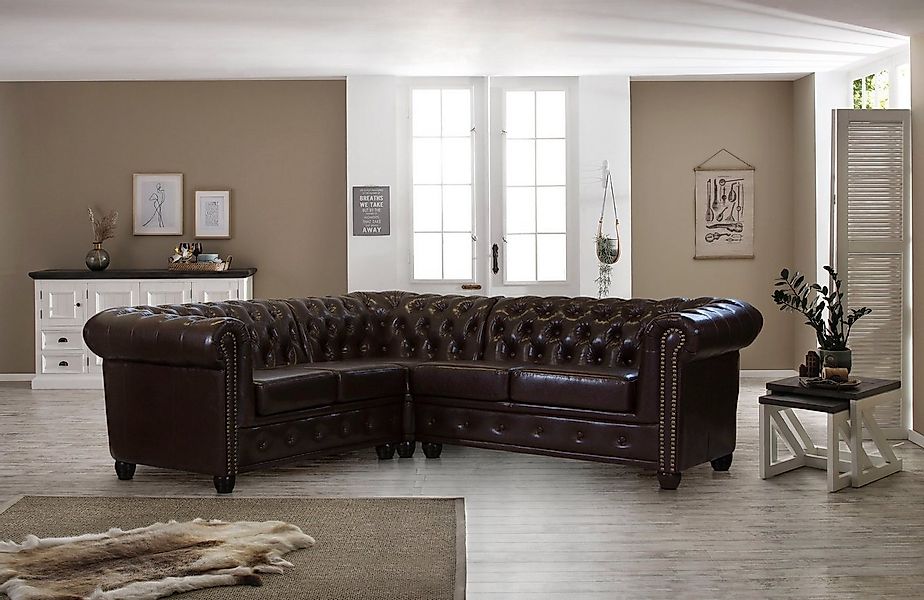Home affaire Chesterfield-Sofa Rysum L-Form, Chesterfield-Optik, gleichsche günstig online kaufen