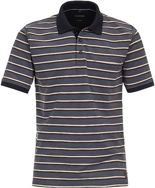 Casa Moda Poloshirt Streifen Blau - Größe XXL günstig online kaufen