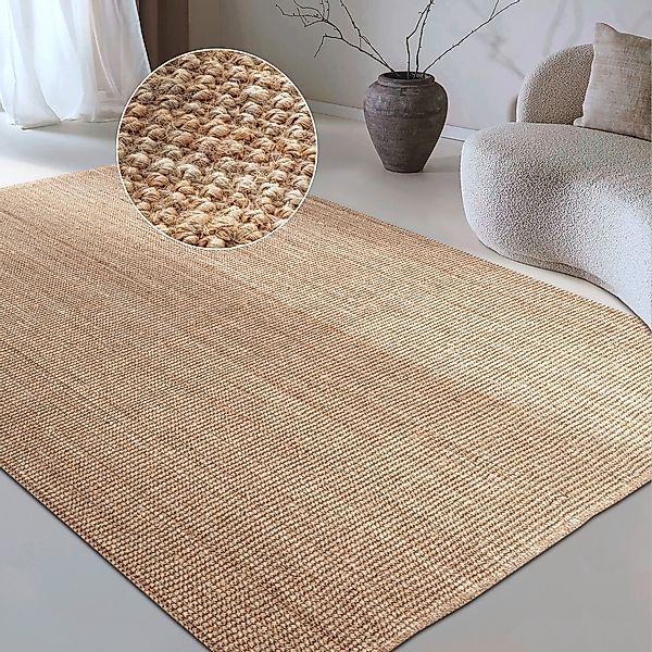 my home Teppich Avot Juteteppich, rechteckig, günstig online kaufen