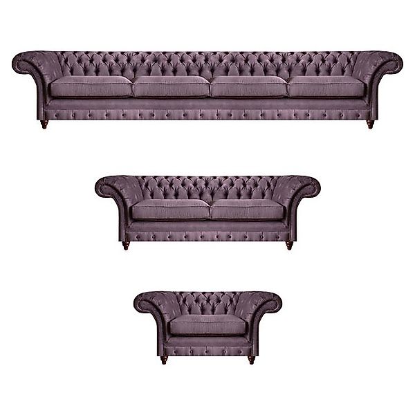 JVmoebel Sofa Chesterfield Lila Garnitur Komplettes Sofa Set Moderne Sitzmö günstig online kaufen