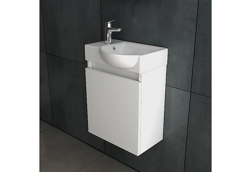 Alpenberger Badezimmer-Set - Badezimmerunterschrank mit Keramik Waschbecken günstig online kaufen