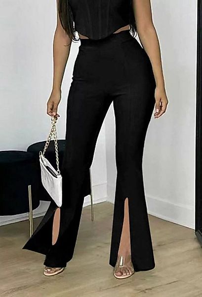 SEGUEN Loungepants Bauch abnehmende Micro High Waist Stretch-Hose (Slit Sol günstig online kaufen