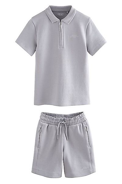 Next Shirt & Shorts Polohemd mit Reißverschlusskragen und Shorts (2-tlg) günstig online kaufen