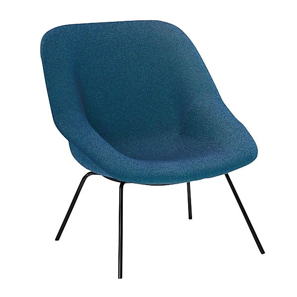 Richard Lampert - H 55 Sessel Gestell schwarz - blau/Stoff Rohi Sera Mare/B günstig online kaufen