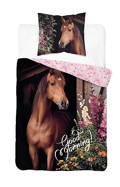 Detexpol Bettwäsche Set Pferdemotiv 100% Baumwolle, günstig online kaufen
